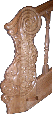 Large carved post